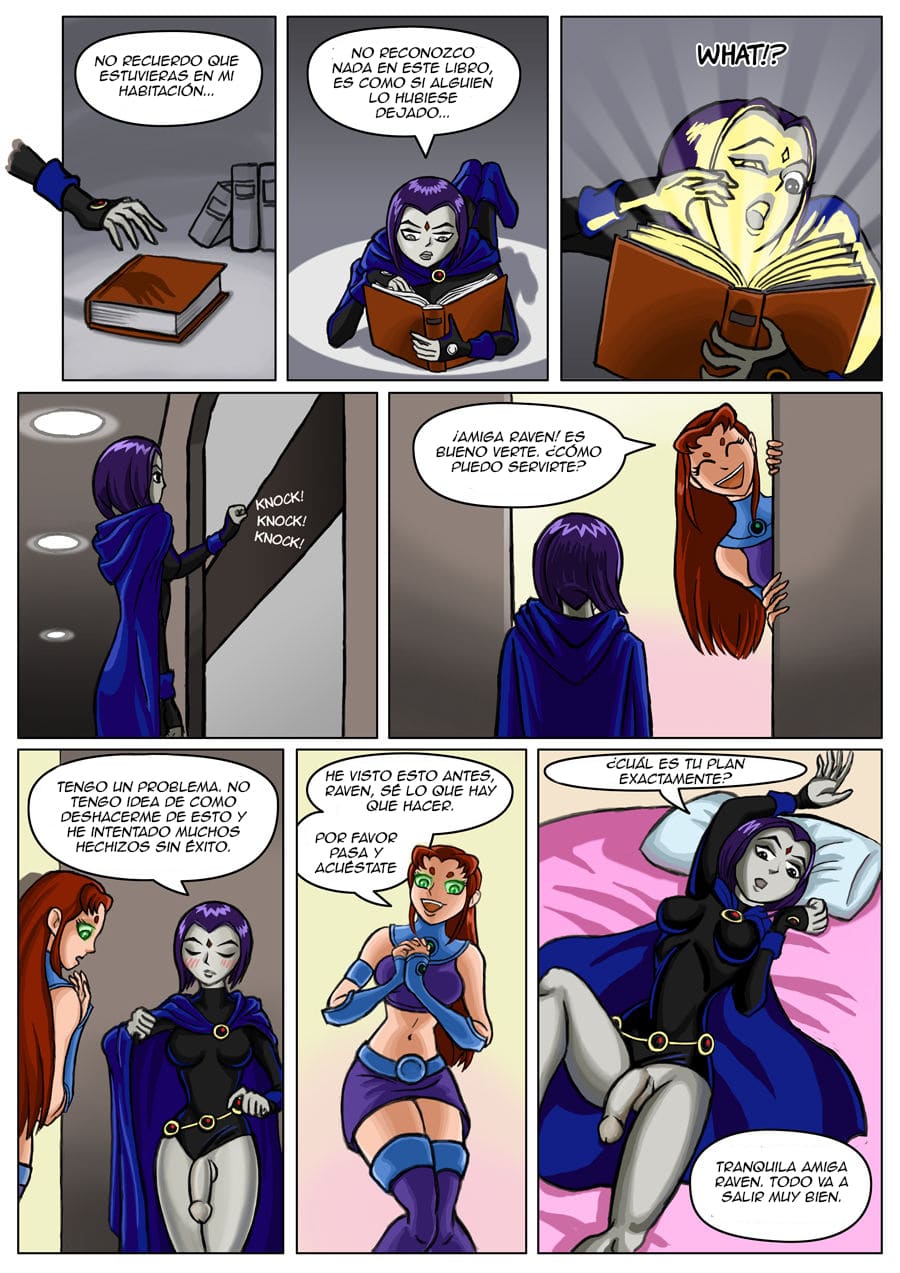 Comic Porno Starfire And Raven - Futanari (#2)