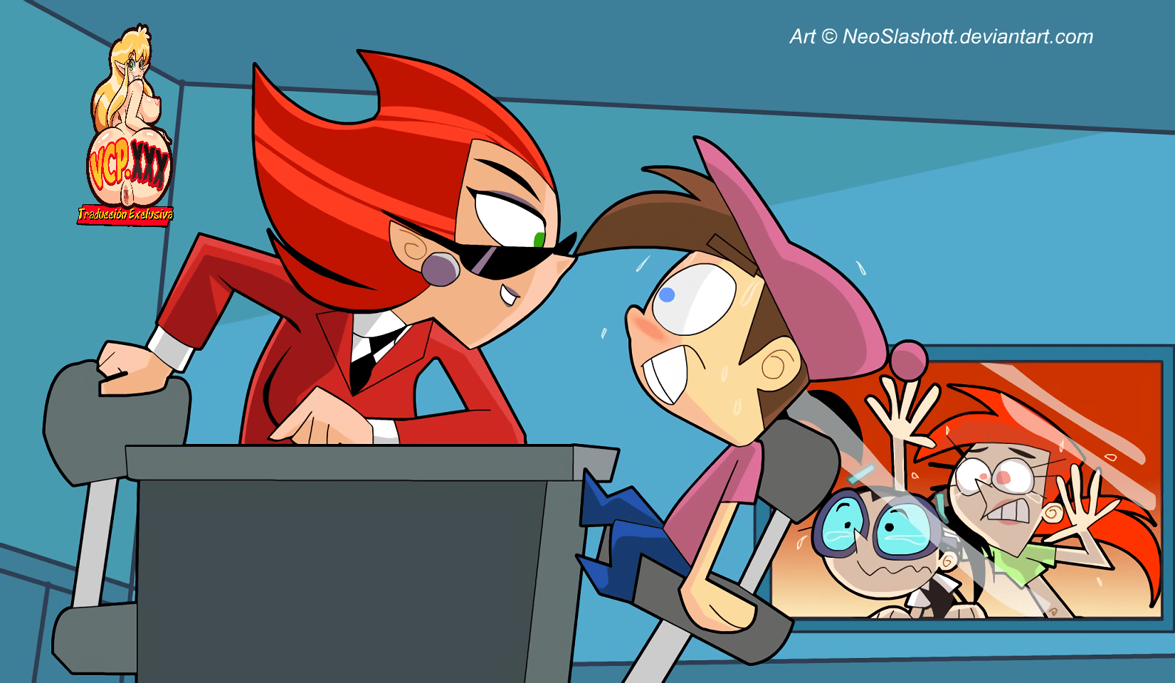 Comic Porno de Detention At Principal Spectra’s Office - Neoslashott (#1)