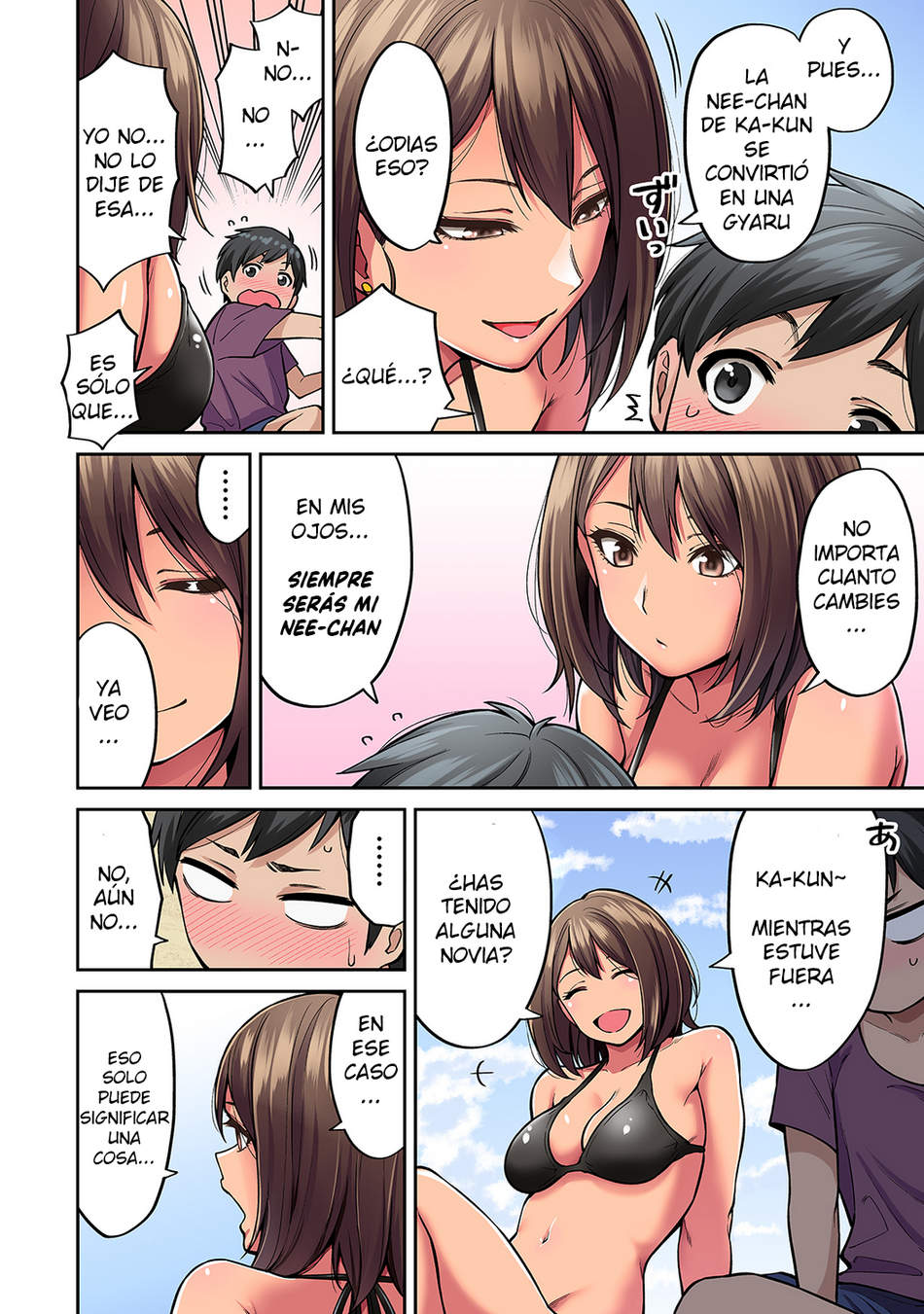 Comic Porno Akogare No Nee-Chan Ga Gal Ni Natte Kaette Kita Natsuyasumi (#7)