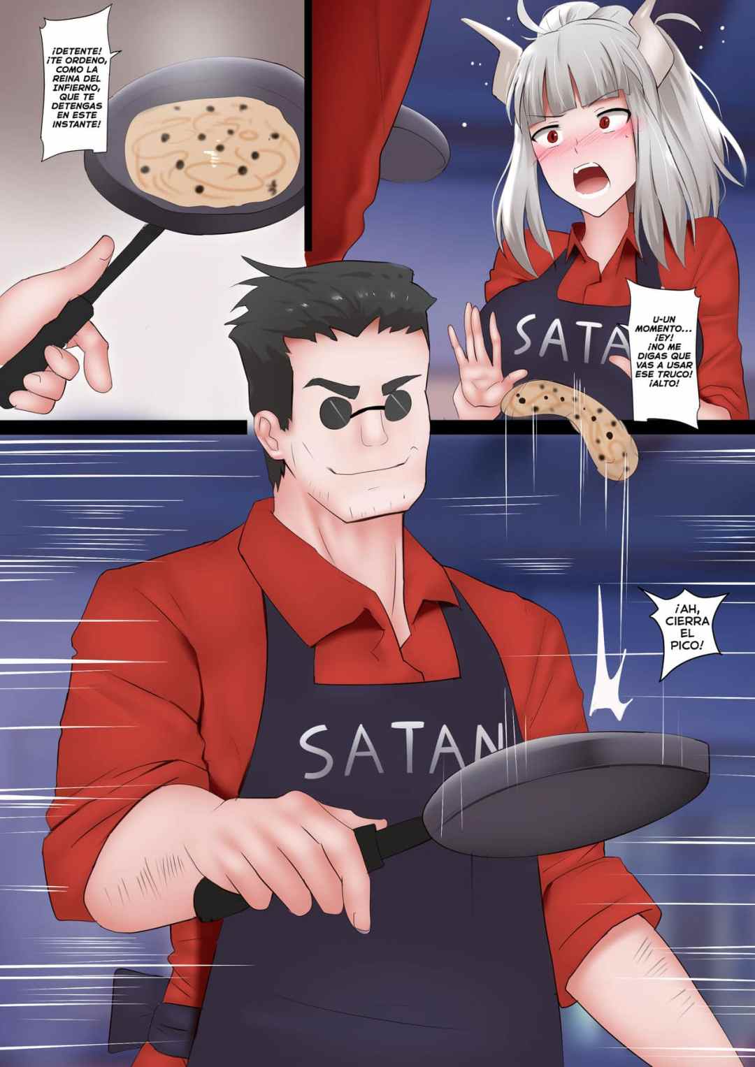 Comic Porno Desafio De Panqueques - Helltaker (#3)