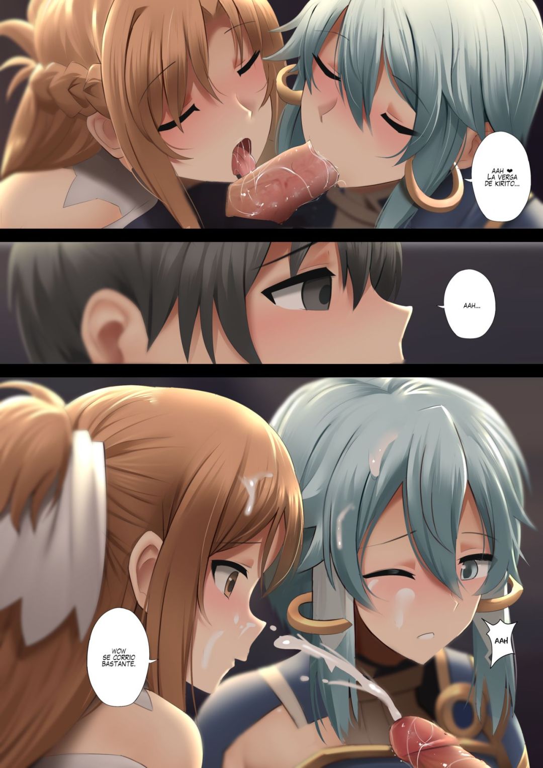 Comic Porno Girls Helping Kirito With Sex (#5)