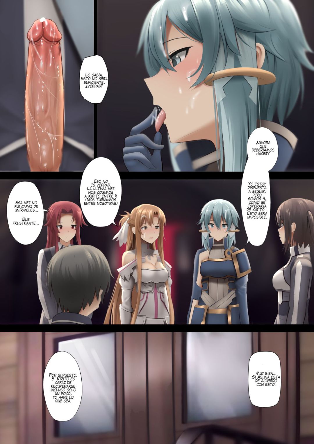 Comic Porno Girls Helping Kirito With Sex (#6)