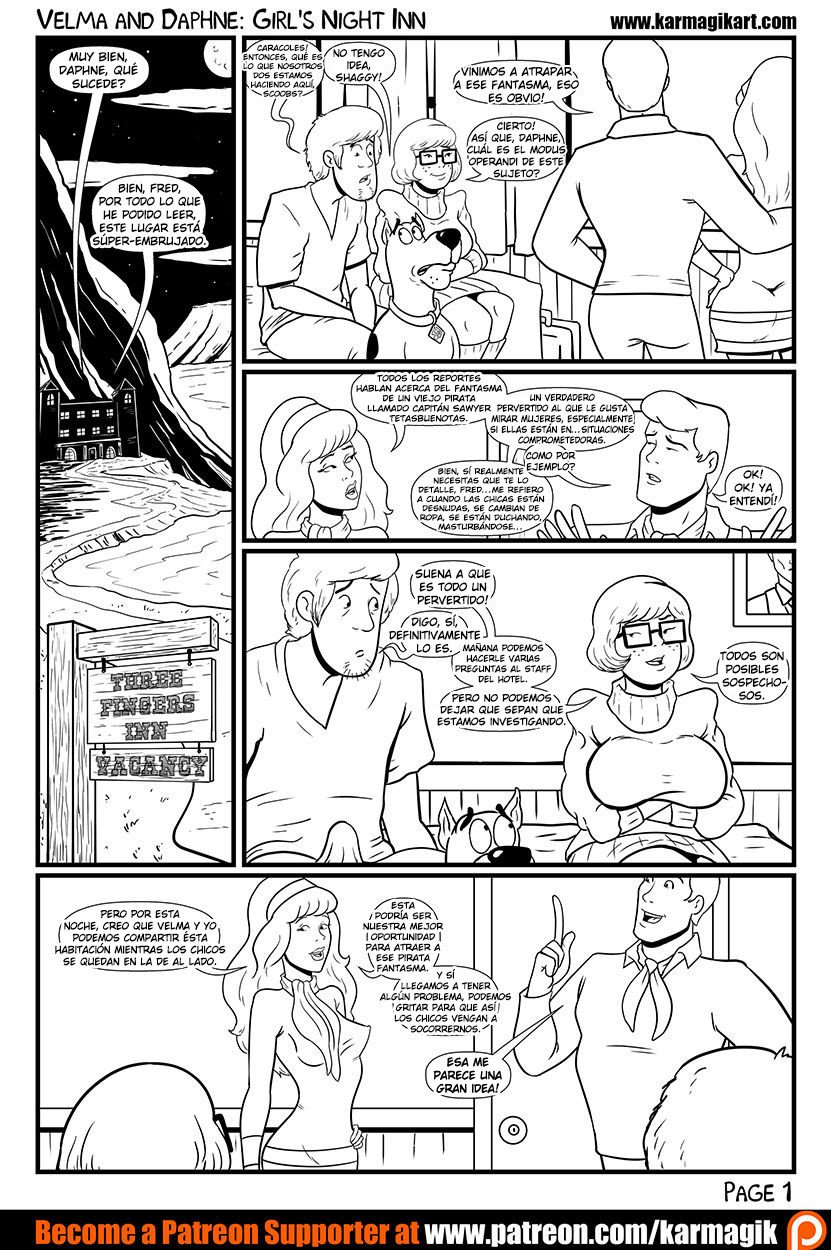 Comic Porno Velma Y Daphne Noche De Chicas En La Posada - Karmagik (#2)