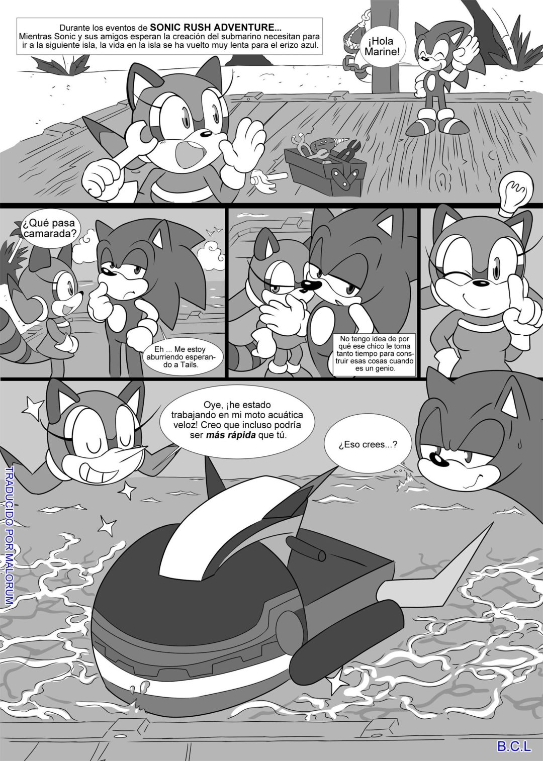 Comic Porno Sonic And Marine New Venture! - Escopeto (#2)