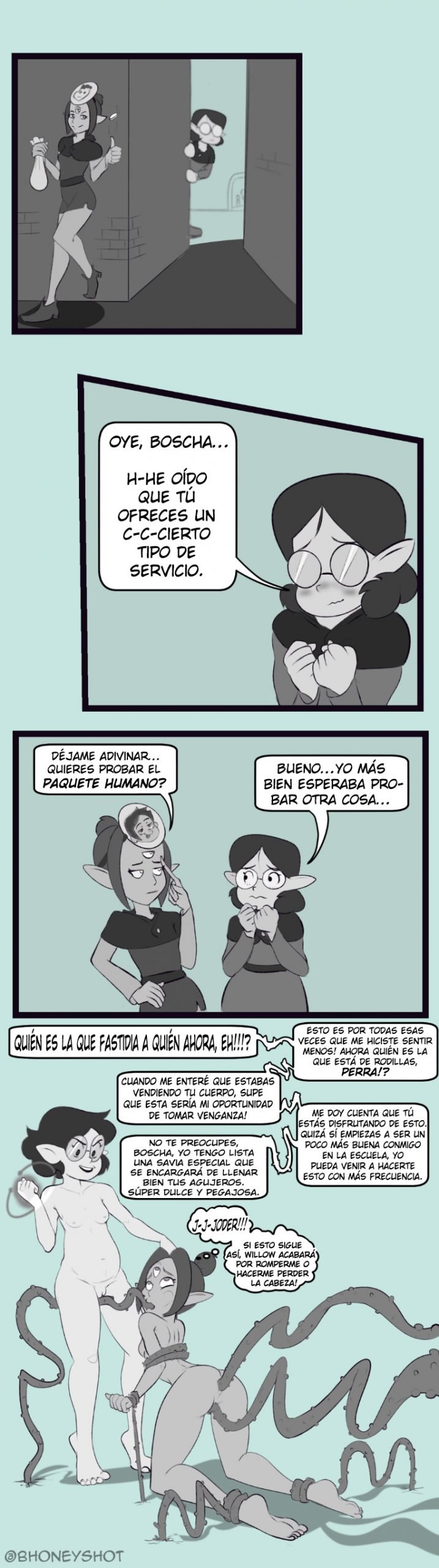 Comic Porno El Nuevo Trabajo De Boscha - Honeyshot (#3)