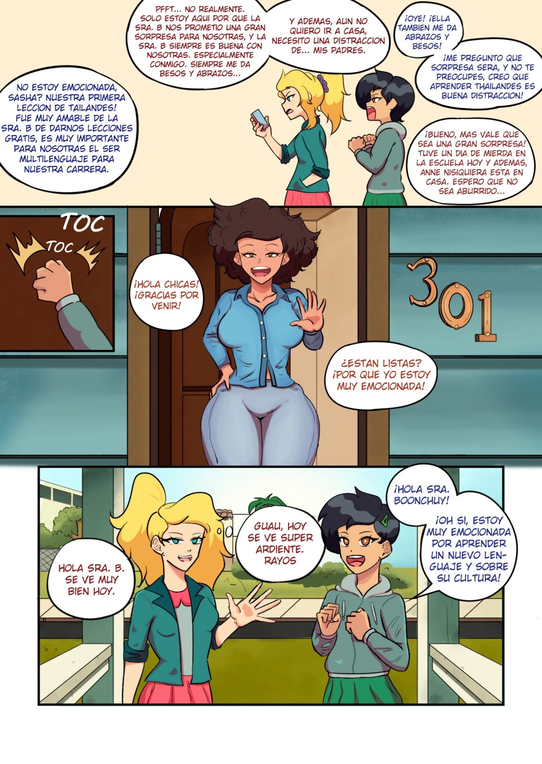 Comic Porno de Lecciones De Tailandes Con La Sra. Boonchuy Con Sasha Y Marcy - J8fraph (#1)