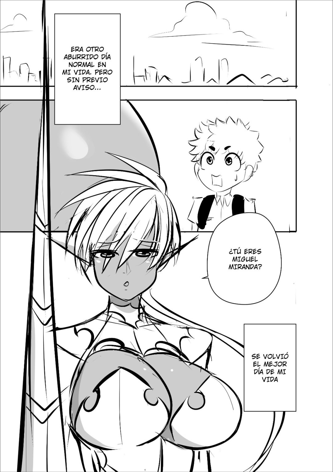 Comic Porno Qalara & Miguel - JERK Dibuja (#2)