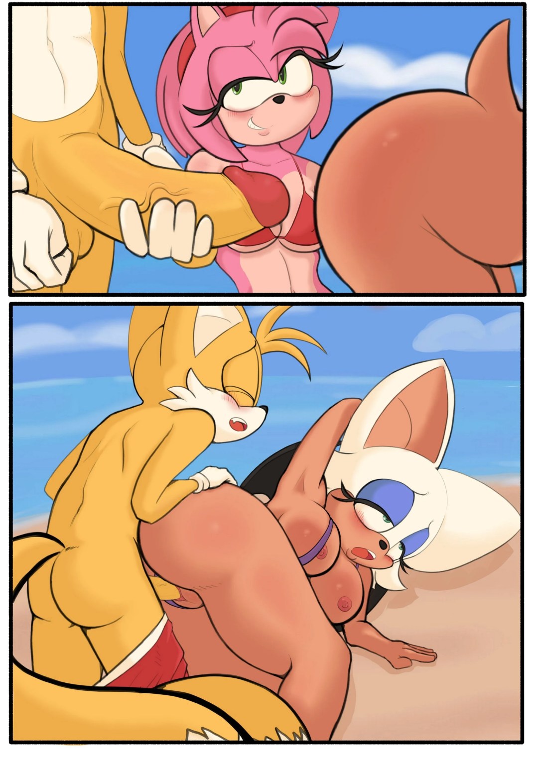 Comic Porno Tails At The Beach - Pinkfalcon (#4)
