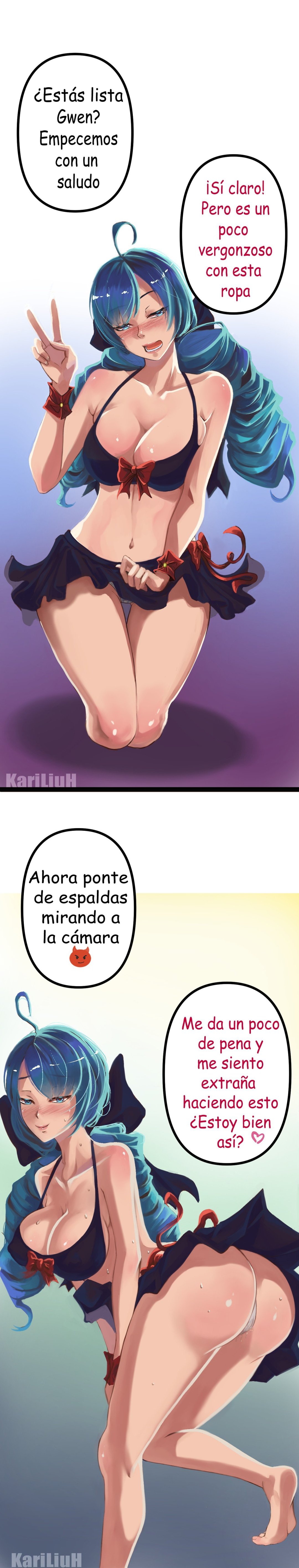 Comic Porno de Sesion De Fotos Con Gwen - Karina V (#1)