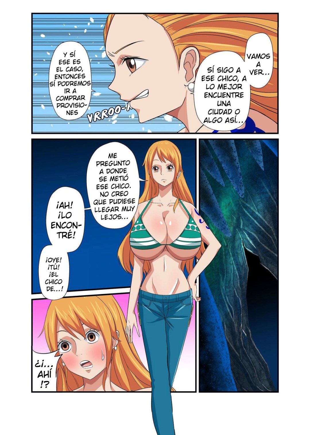 Comic Porno In Front Of The Cat Burglar Statue - Q Doujin (#3)