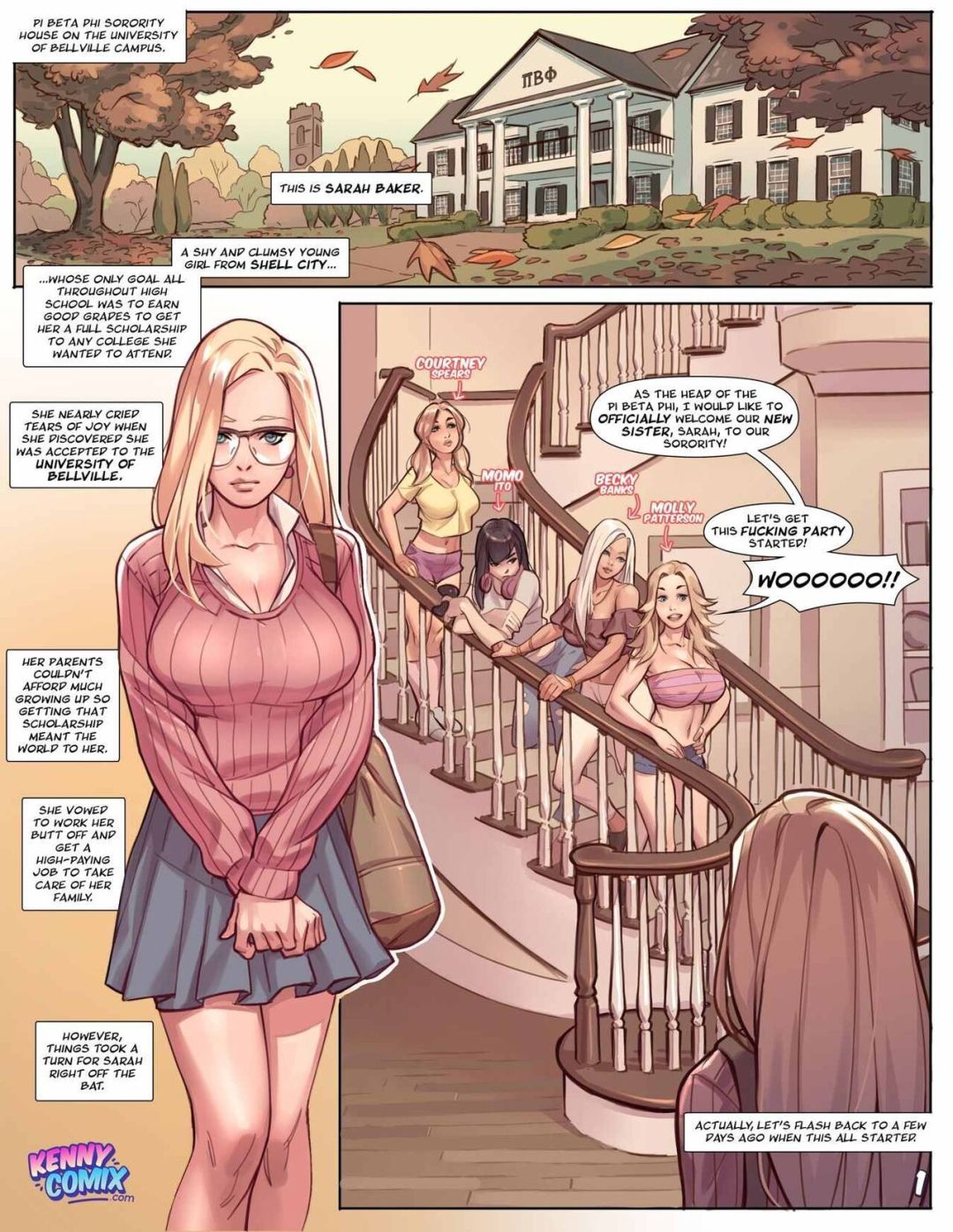 Comic Porno Naughty Sorority: The New Pledge (#2)