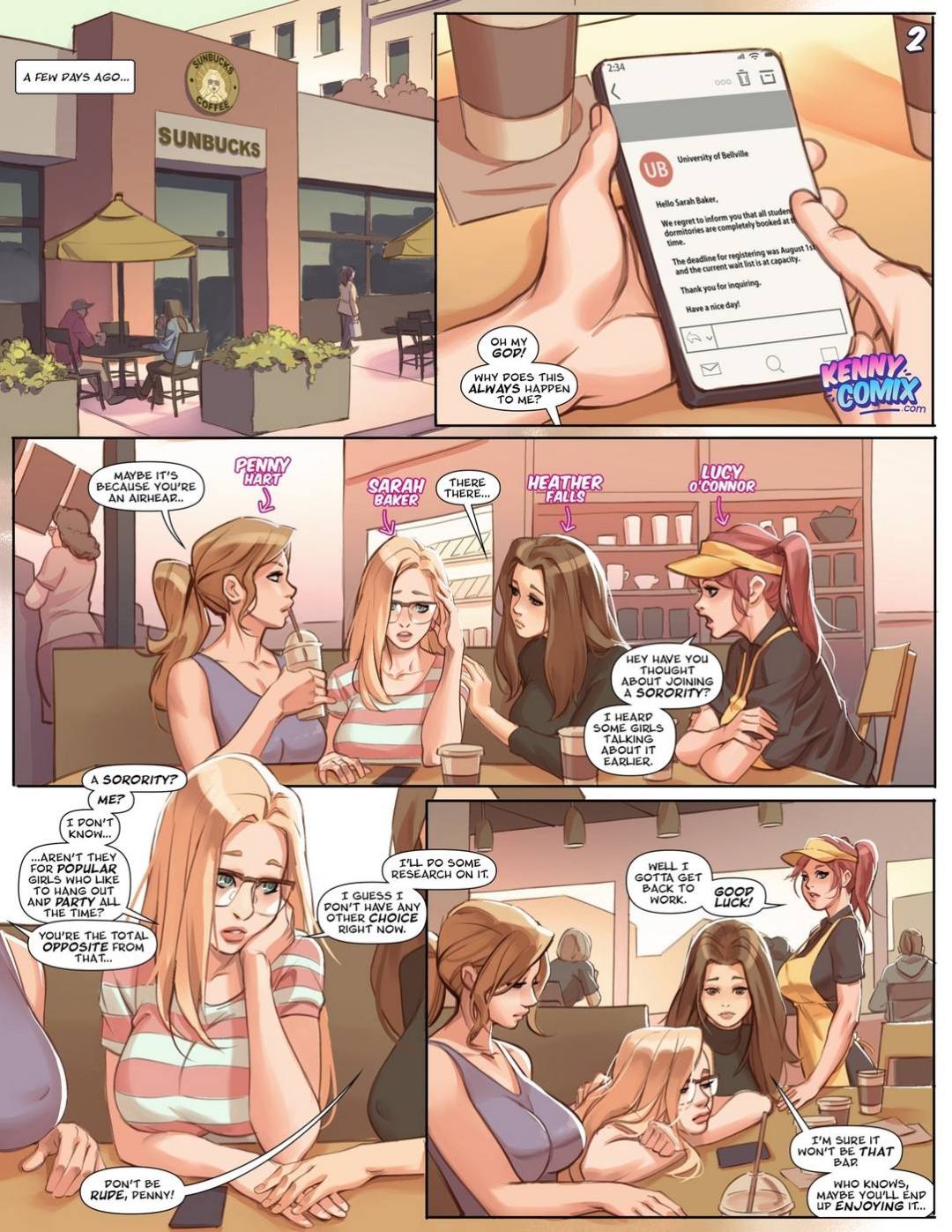 Comic Porno Naughty Sorority: The New Pledge (#3)