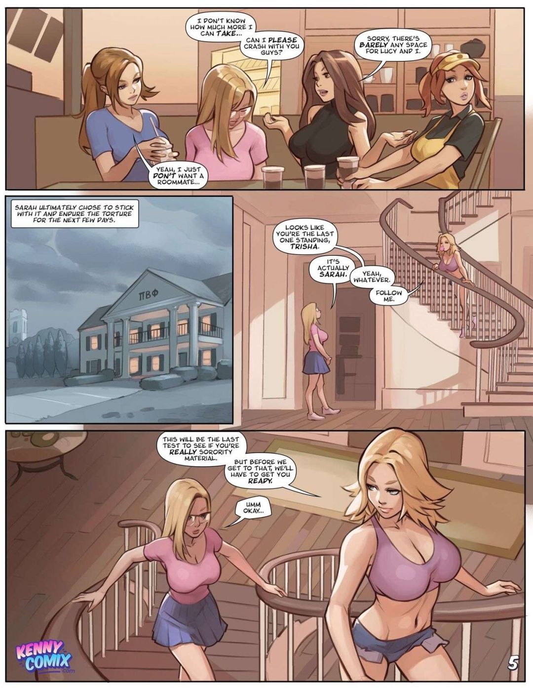 Comic Porno Naughty Sorority: The New Pledge (#6)