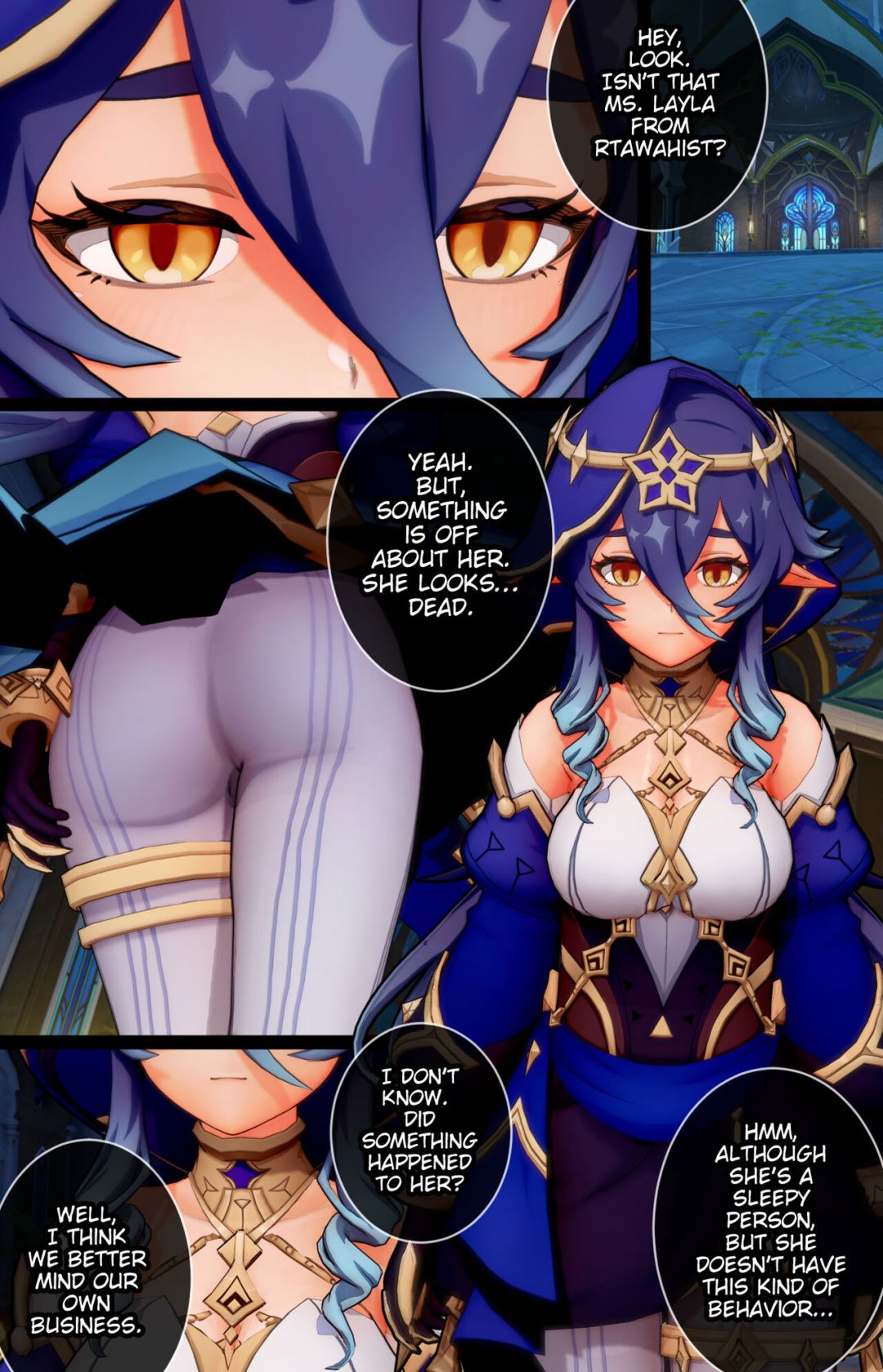 Comic Porno Layla’s Late Night Training Session - Genshin Impact (#2)