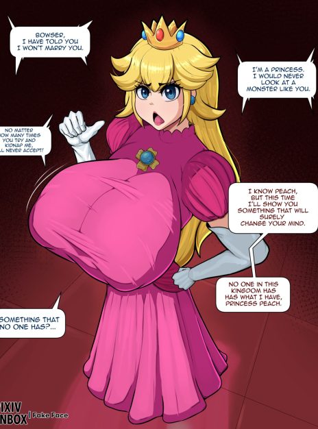 Princess Peach X Bowser - Fake Face