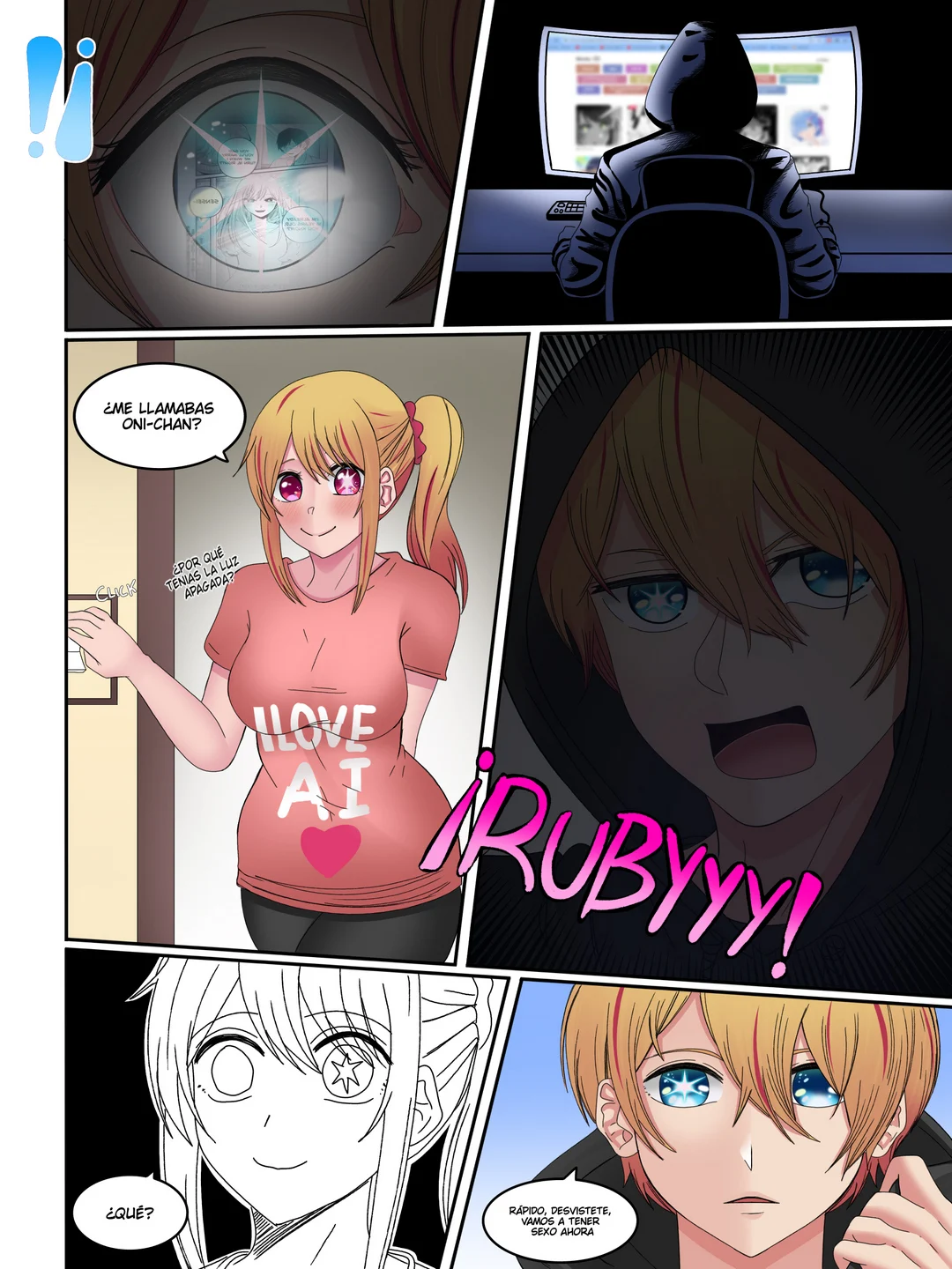 Comic Porno Aqua X Ruby - Hiki (#3)