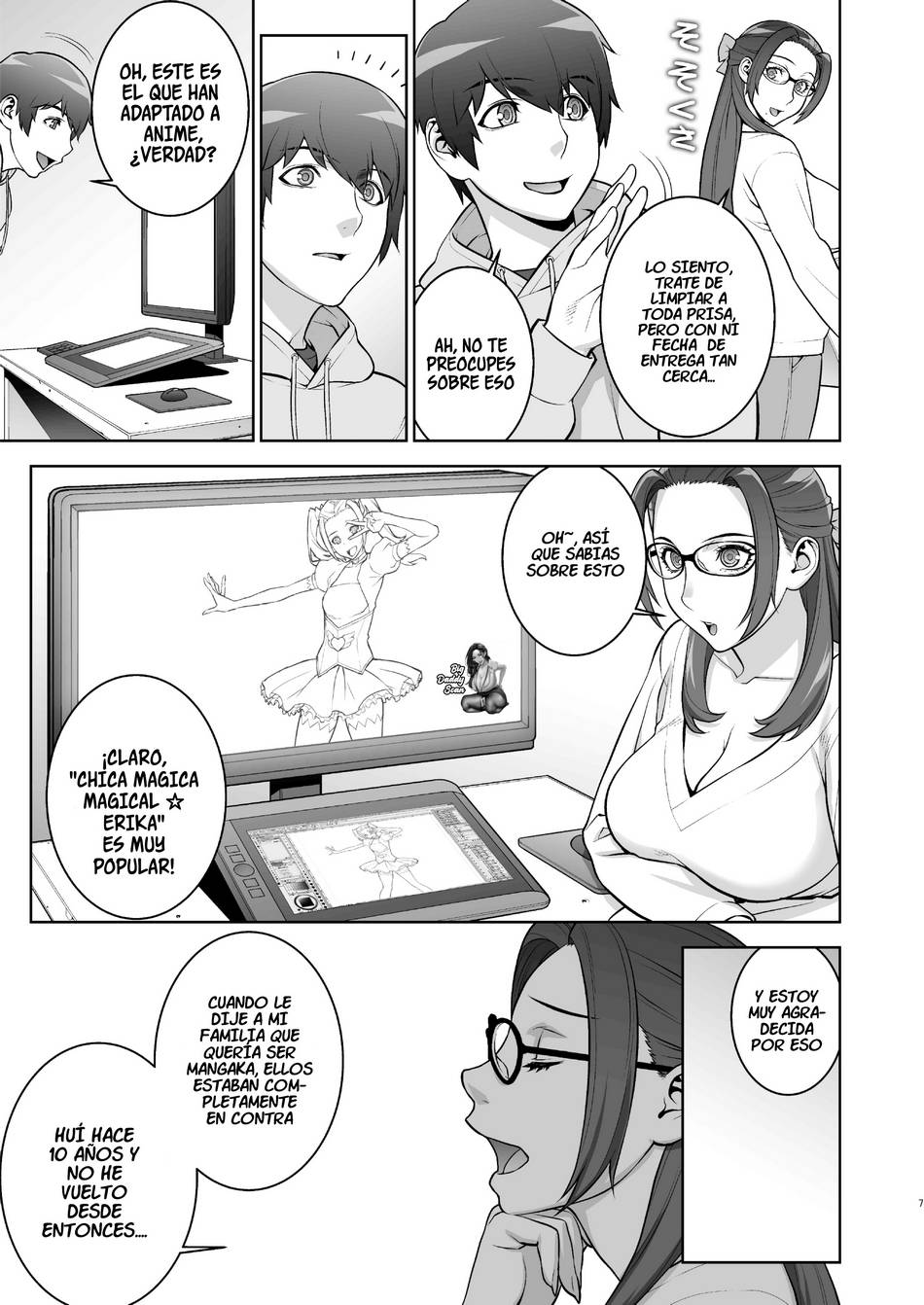 Comic Porno [Motchie] Esa Vez Que Vi A Mi Tia Masturbandose Con Un Cosplay Para El Que Es Demasiado Mayor (#4)