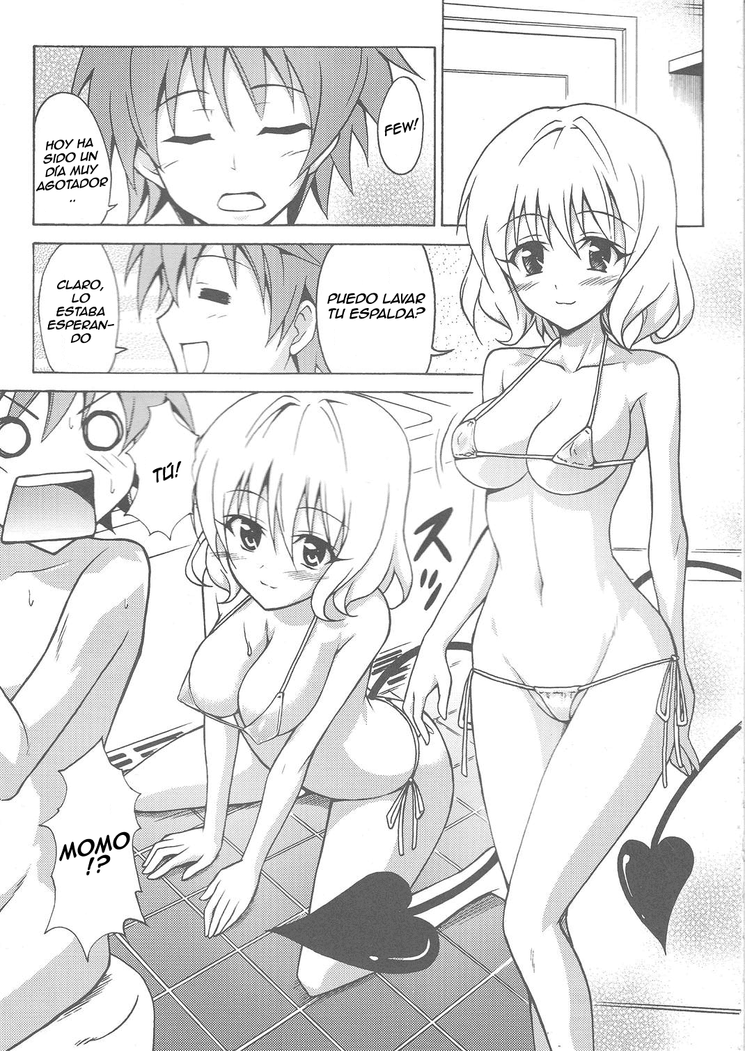 Comic Porno (C79) [TORA MACHINE (Kasukabe Taro)] En El Bano Con Momo! (#2)