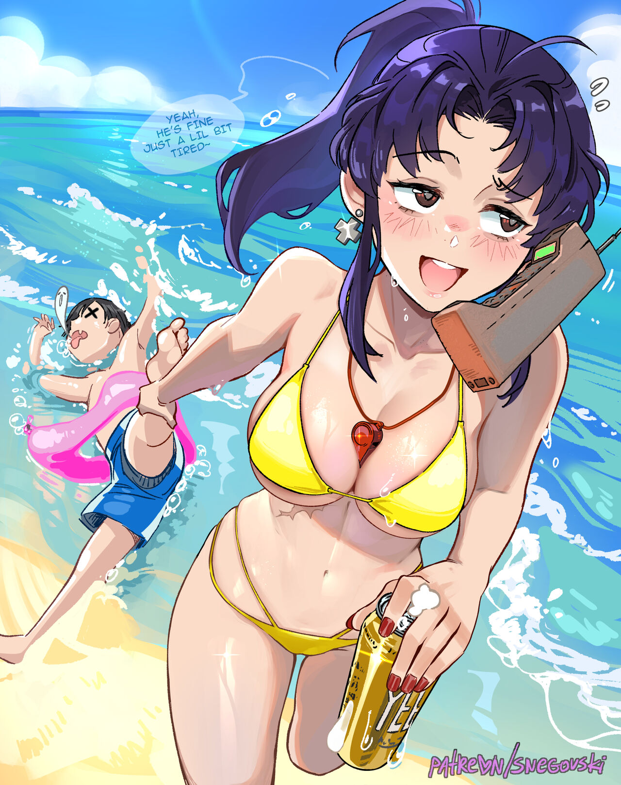 Comic Porno Misato’s Phone - Snegovski (#5)