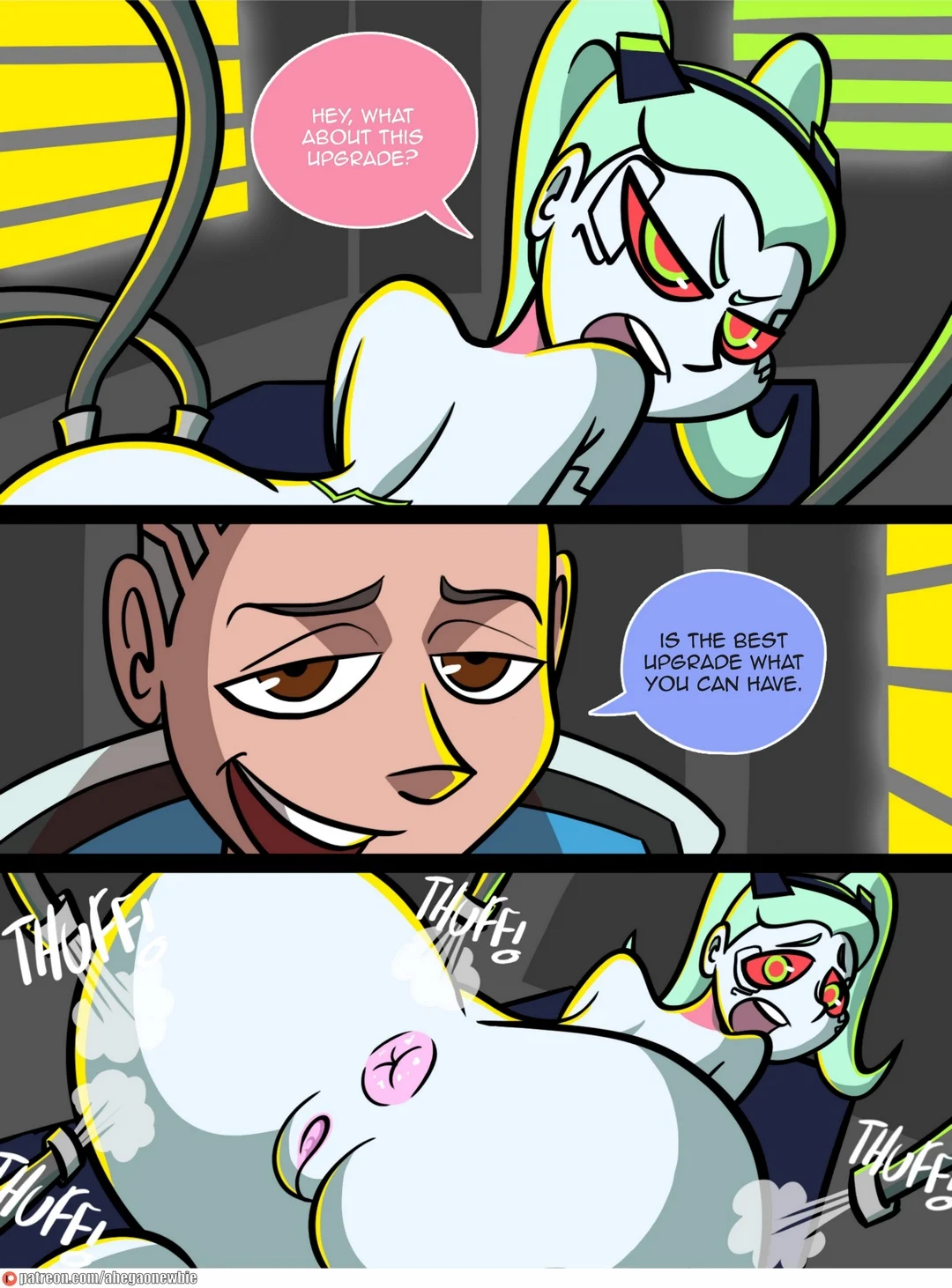Comic Porno CyberAss - Ahegao Newbie (#3)