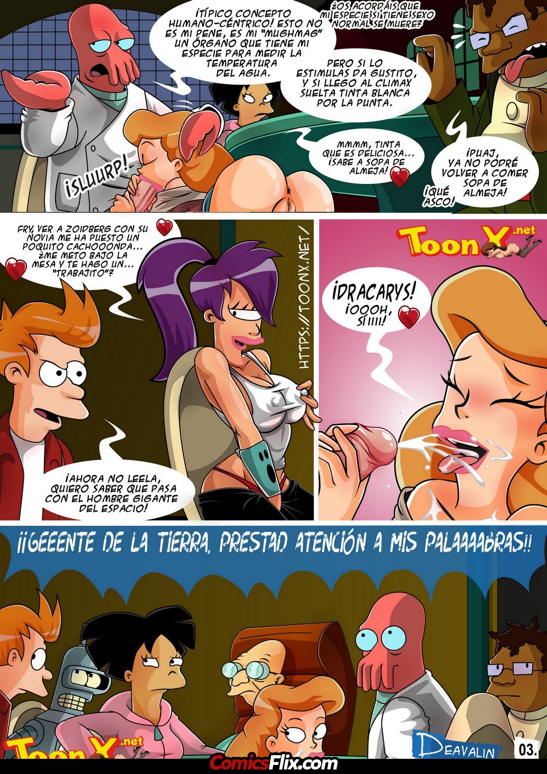 Comic Porno Fuckturama Orgia Para Salvar La Tierra - Deavalin (#4)