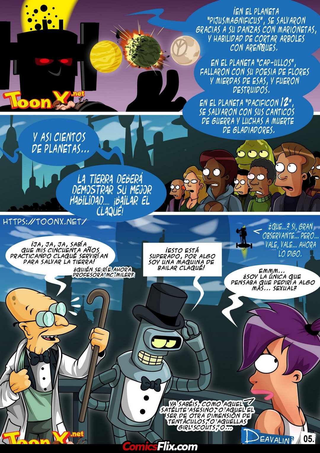 Comic Porno Fuckturama Orgia Para Salvar La Tierra - Deavalin (#6)
