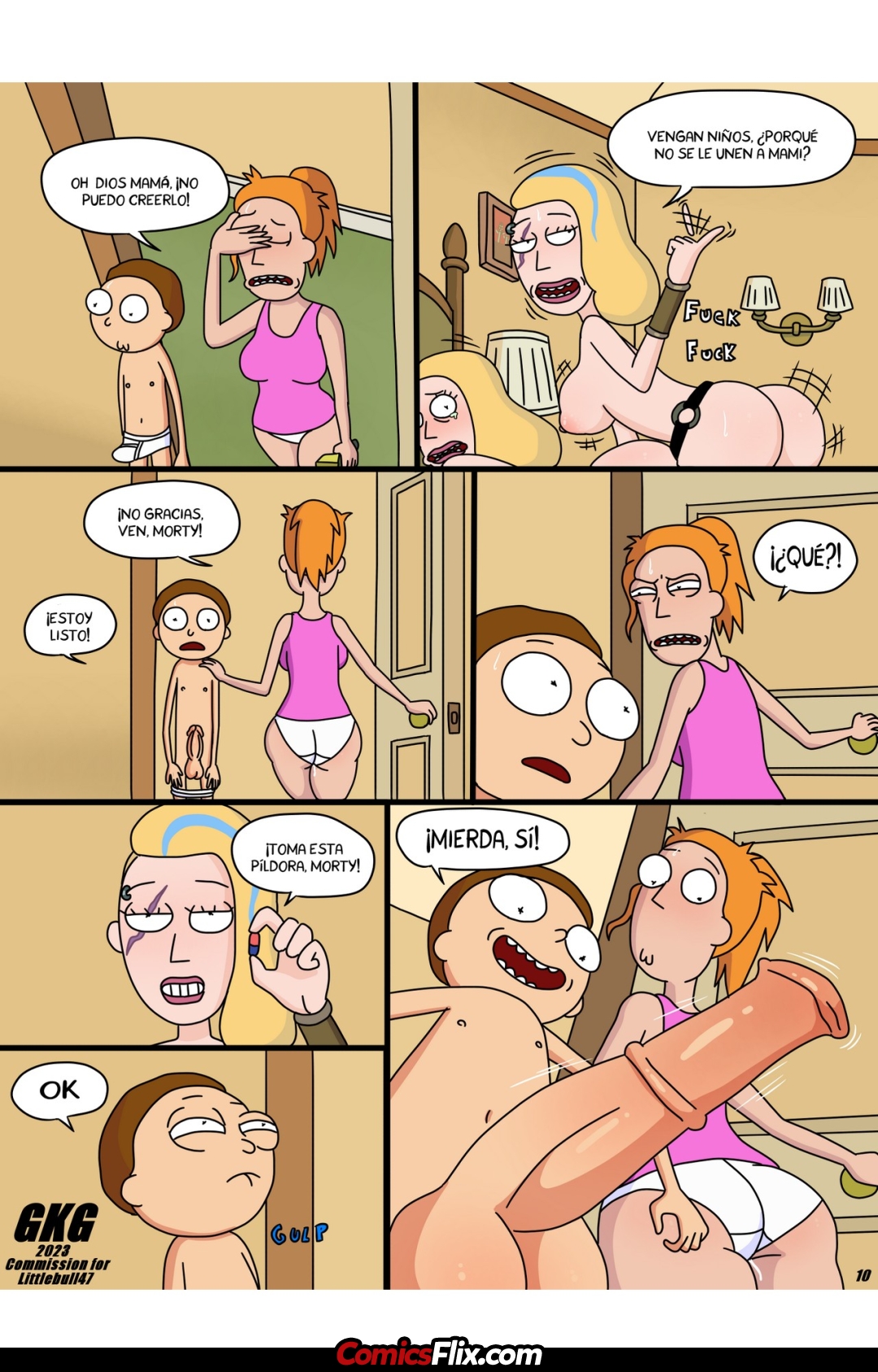 Comic Porno de [GKG] Sneaking Into Morty’s Room At Night (Rick And Morty) (#10)
