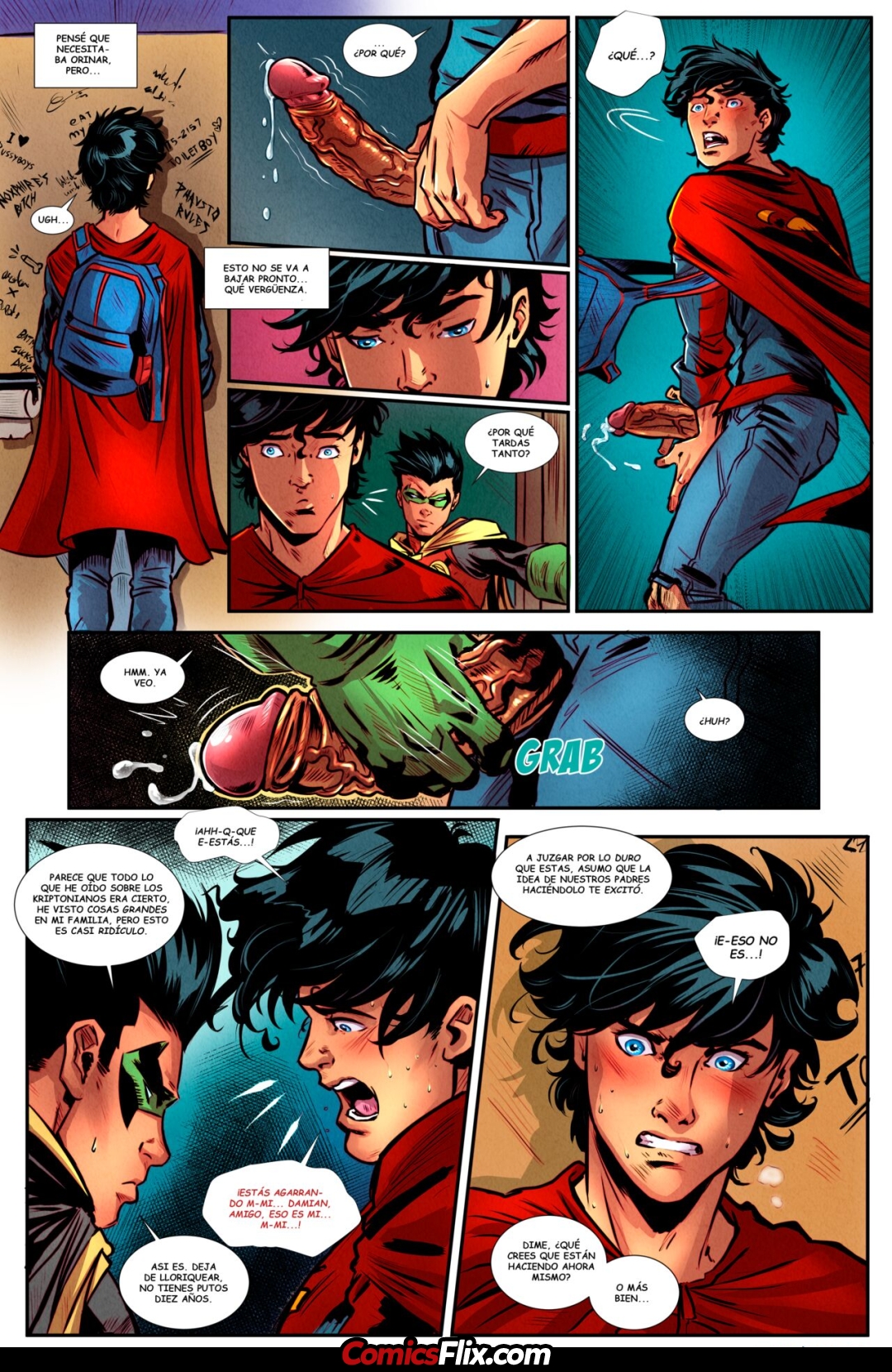 Comic Porno [Phausto] Super Sons 1 (Superman Vs Batman) (#7)