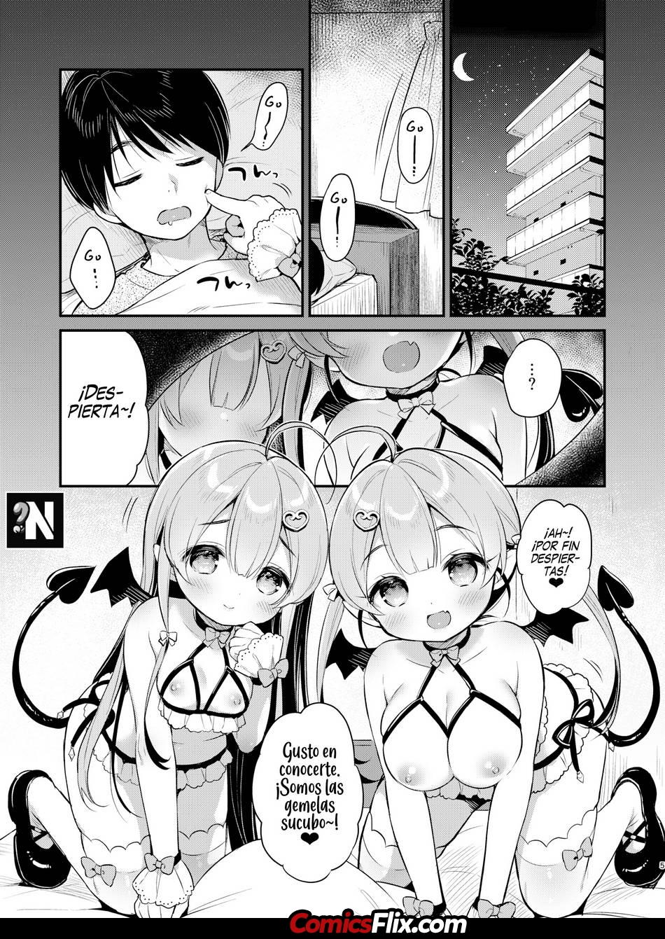 Comic Porno [Usashiro Mani] Ataque De Las Gemelas Sucubo (#2)