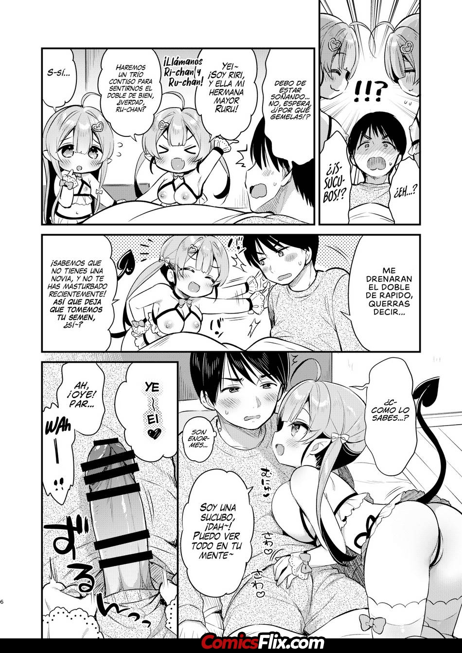 Comic Porno [Usashiro Mani] Ataque De Las Gemelas Sucubo (#3)