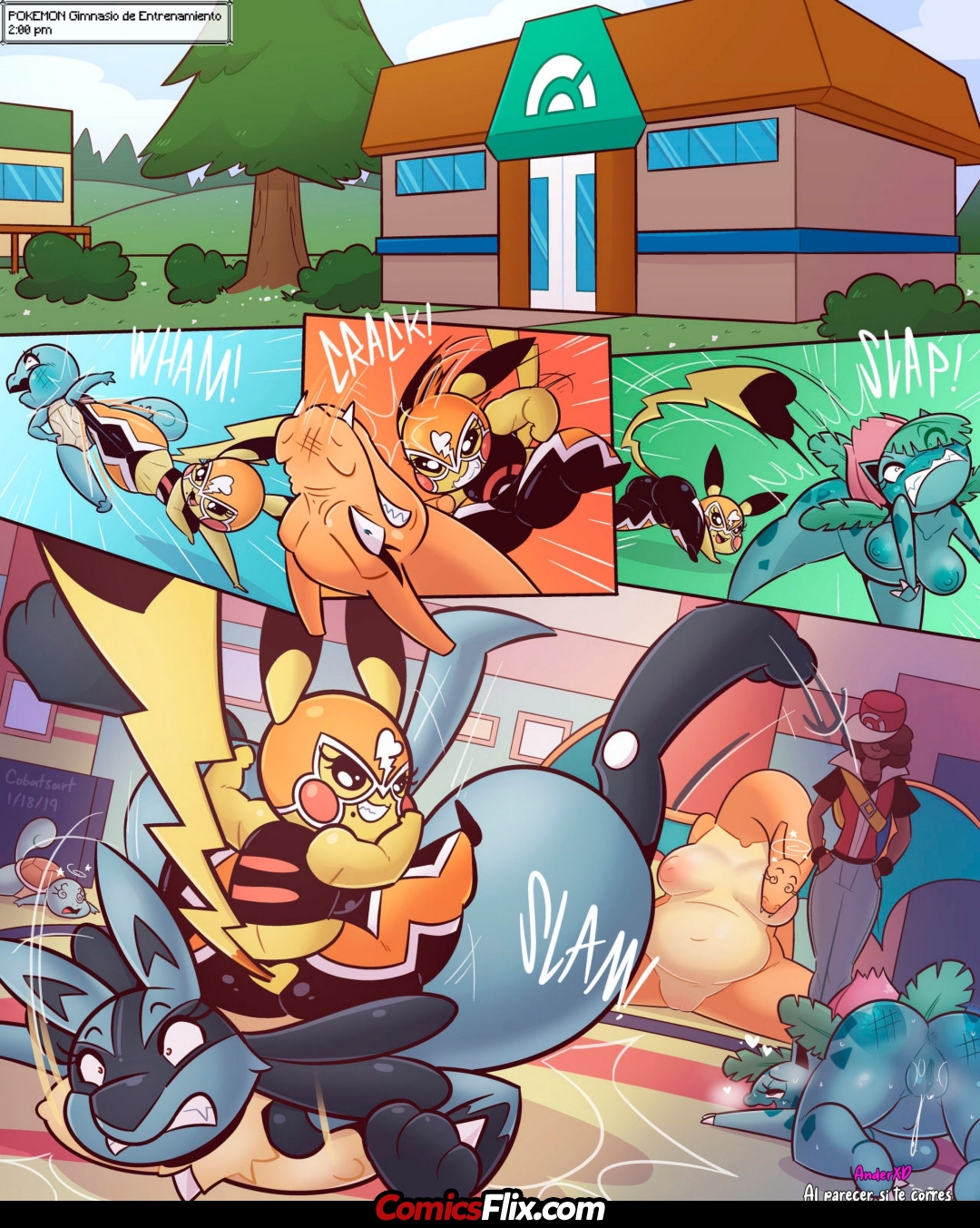 Comic Porno [Cobatsart] Chicas Typical Training Day (Pokemon) (#2)