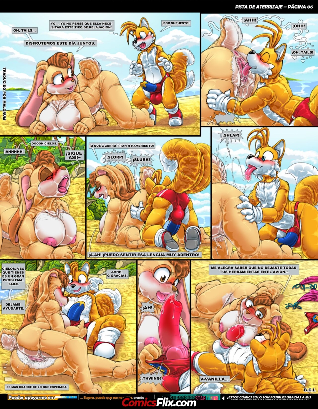Comic Porno [Kitsune-Youkai] Landing Strip Pista De Aterrizaje (Sonic The Hedgehog) (#7)