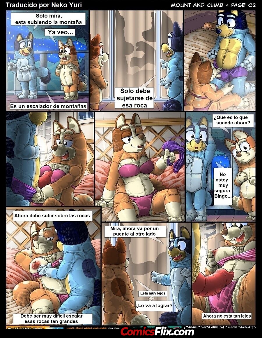 Comic Porno [Kitsune Youkai] Mount And Climb (Bluey) (#2)
