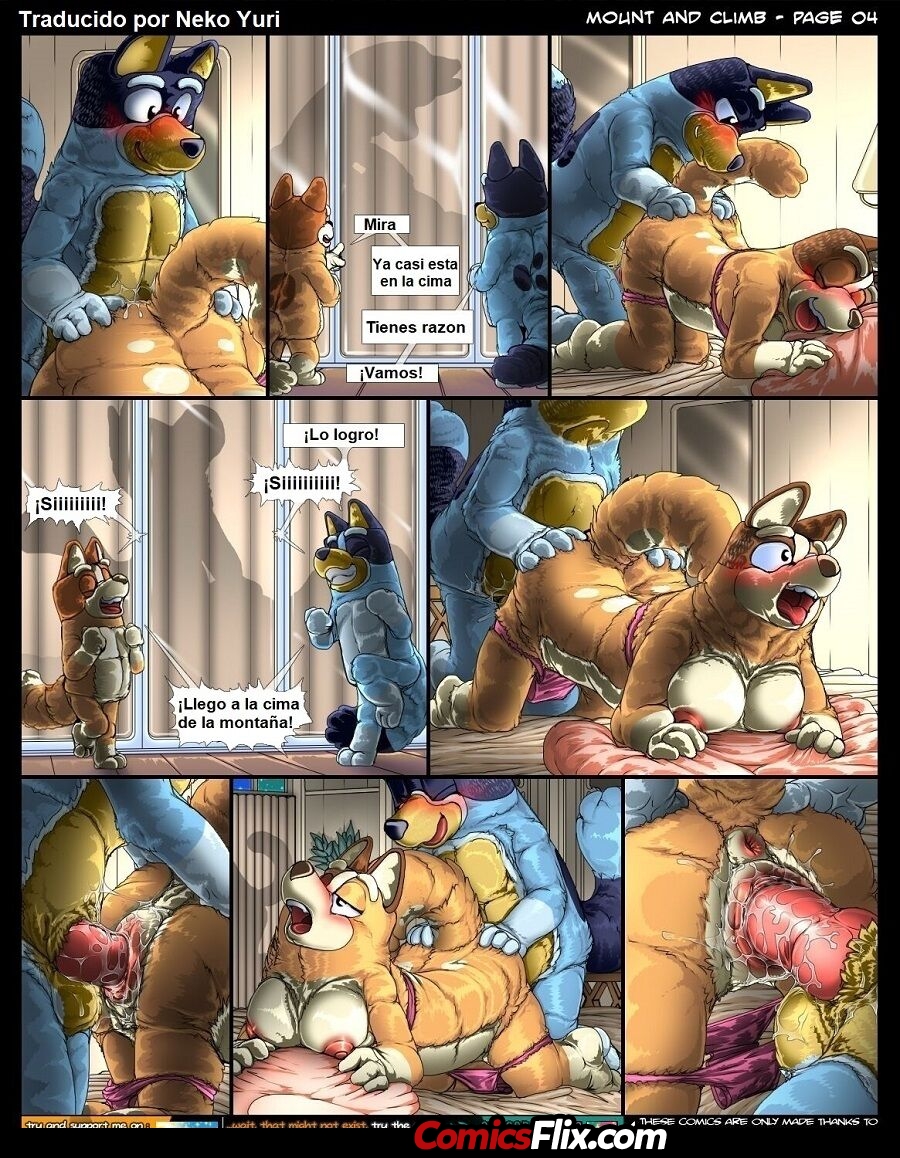 Comic Porno [Kitsune Youkai] Mount And Climb (Bluey) (#4)