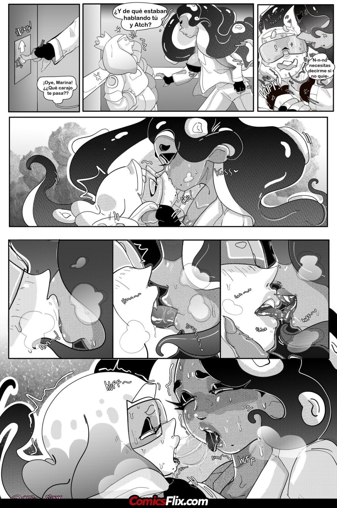 Comic Porno [Spicy_ssaur] Elevatooor Love (Splatoon) (#2)
