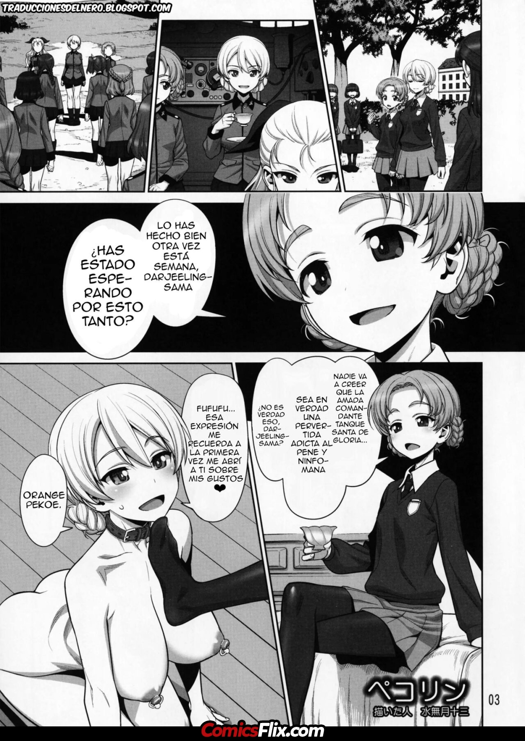 Comic Porno (COMIC1☆11) [Gerupin (Minazuki Juuzou)] Pekorin (Girls Und Panzer) (#2)