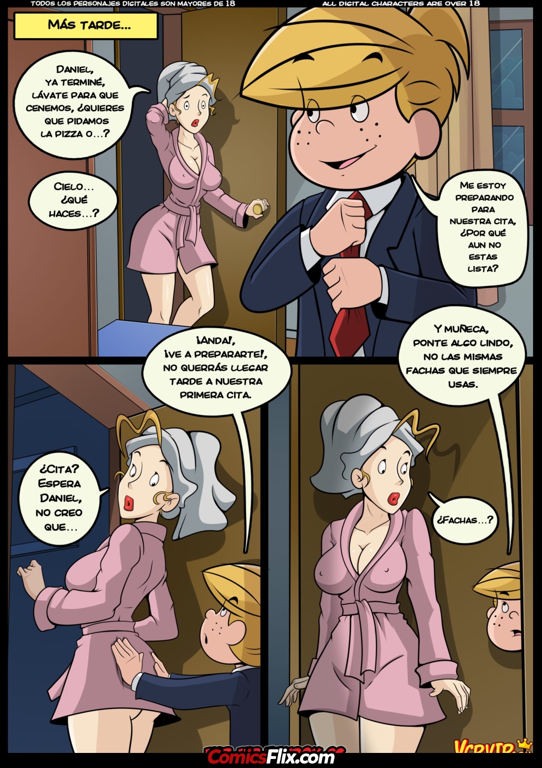 Comic Porno de [VCPVIP (Croc)] Milf Catchers 4 - Cosas De Hombres (Dennis The Menace - The Fairly Oddparents) (#8)