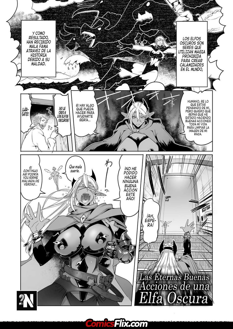 Comic Porno [Asaki Takayuki] Las Eternas Buenas Acciones De Una Elfa Oscura (#2)