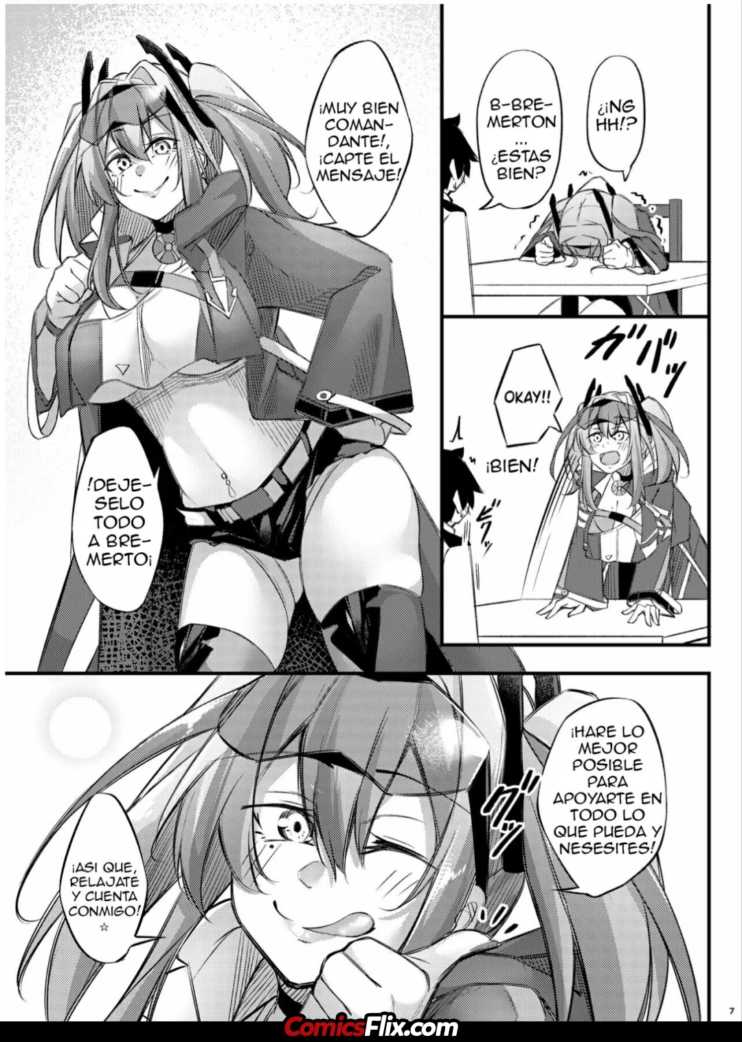 Comic Porno [Gakuen Ketsumeichou (Oriue Wato)] Atsuatsu Oyanami Soudanshitsu -Soudan Hen- | El Cuarto De Conciliacion Amorosa 1 ~El Arco De Bremerton~ (Azur Lane) (#7)