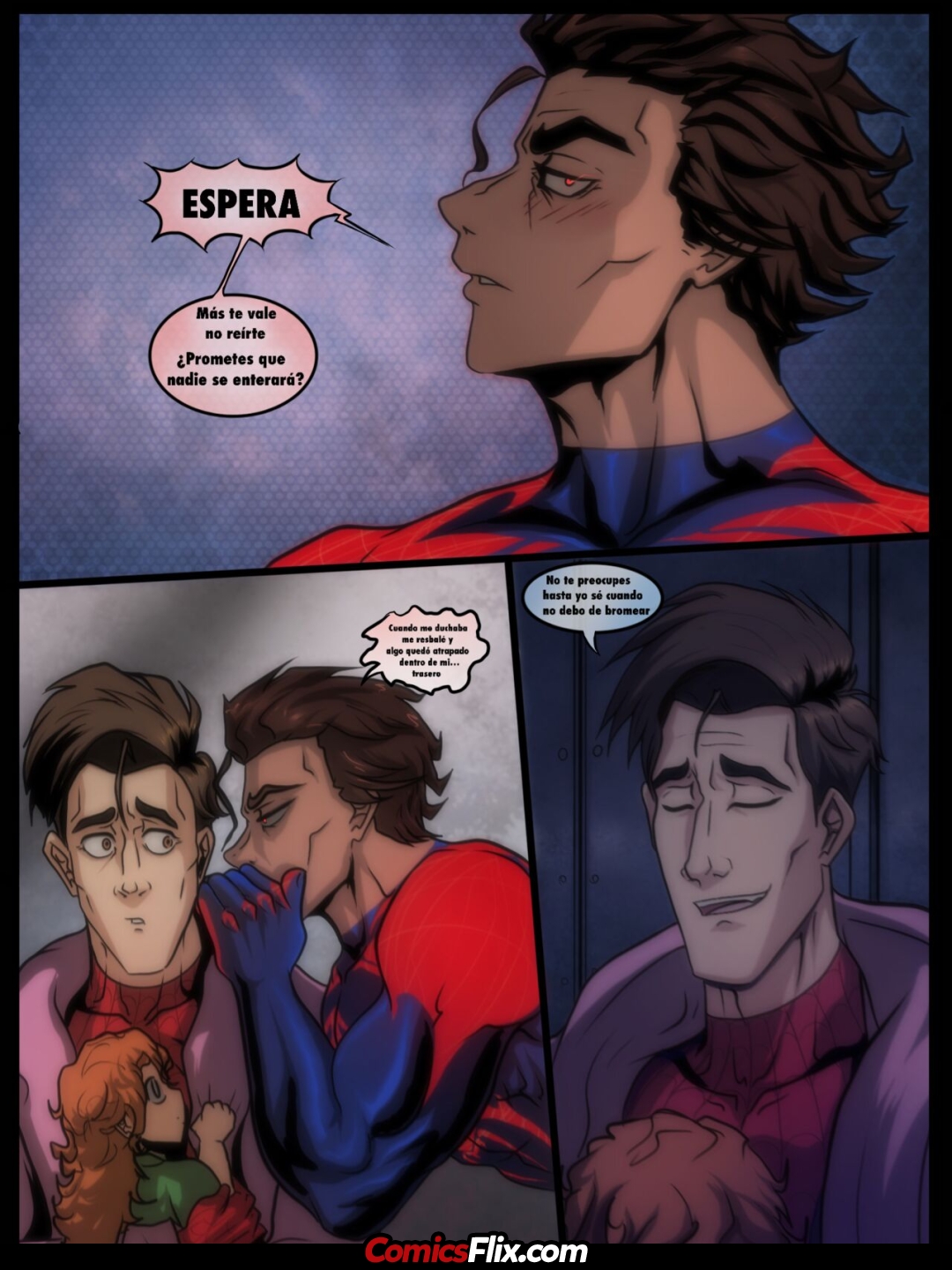Comic Porno [Bidbrock] Un Pequeno Problema (Spiderman) (#6)