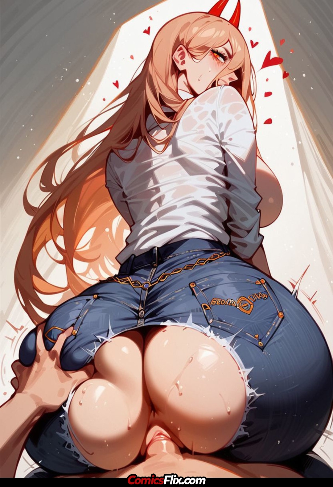 Comic Porno Power X Denji (Chainsaw Man) - Cogiendo En La Cama (#5)