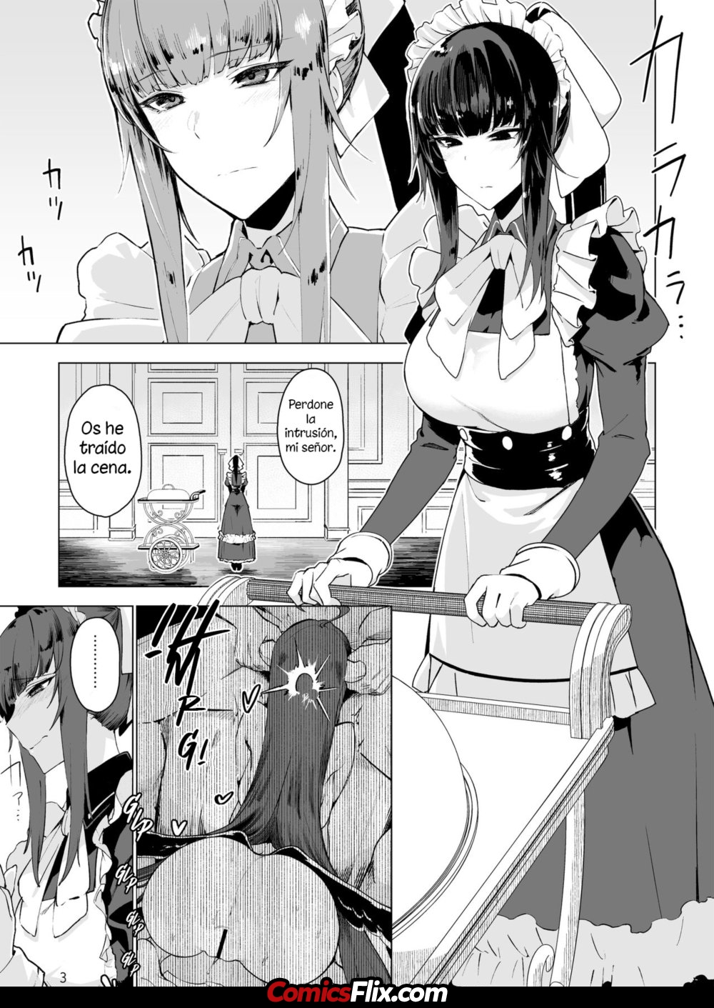 Comic Porno [Gatakomanchi (Komagata)] Manmaru Meido No Shihaisha-Sama (#4)