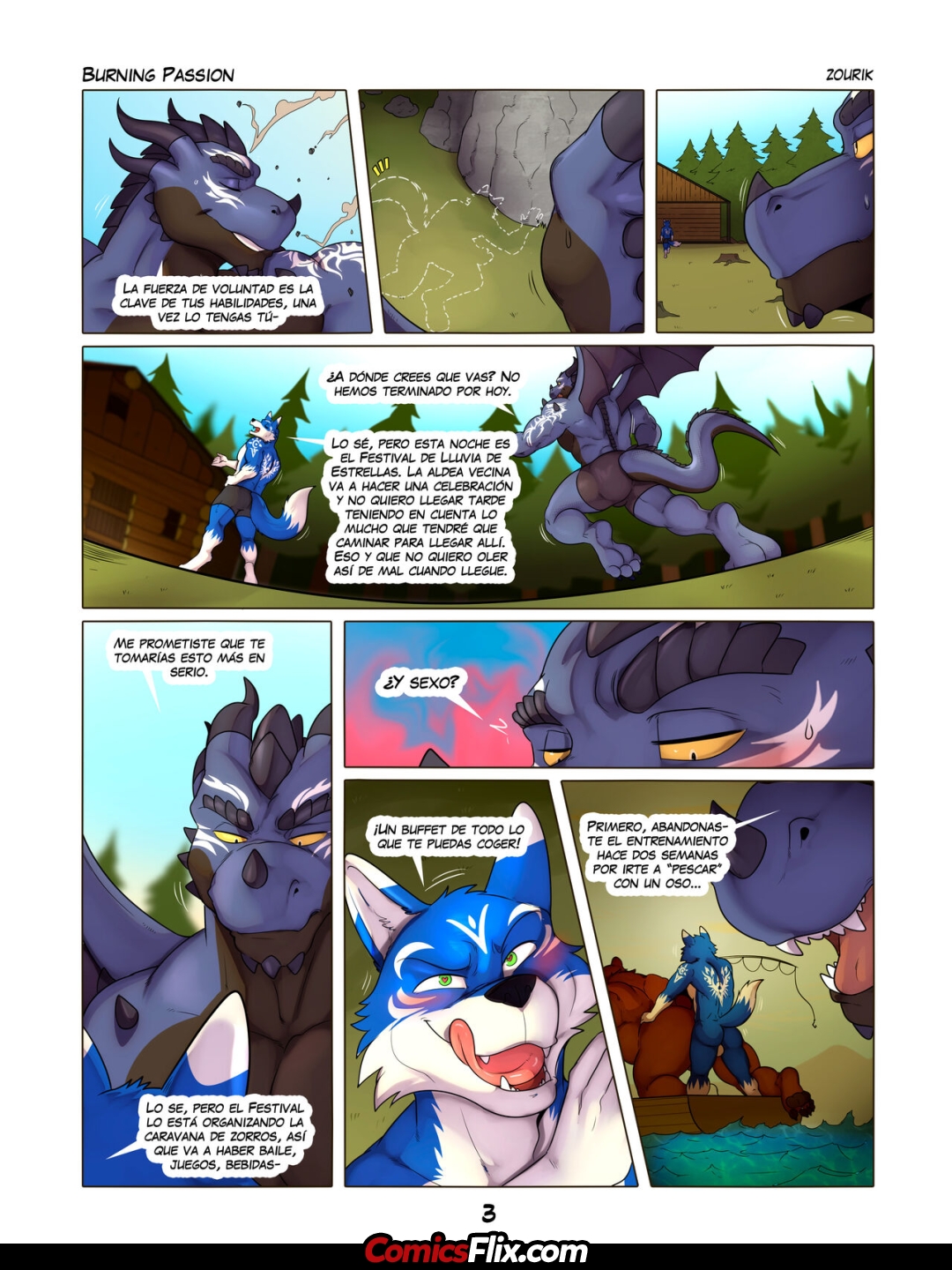 Comic Porno [Zourik & Wfa] Burning Passion (Furry Yaoi) (#5)