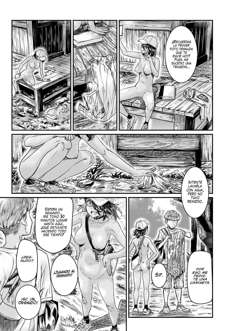 Comic Porno [MARUTA] Una Exhibicionista Bronceada Invita A Su Senpai Ex-Virgen A Seguir Teniendo Sexo Al Aire Libre (#4)