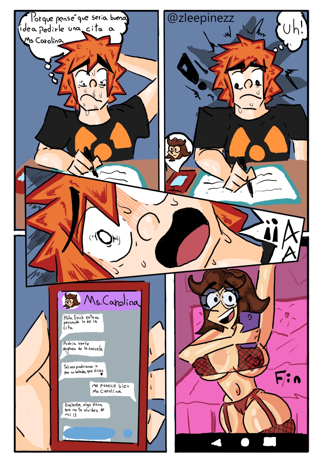 Comic Porno [Zleepiness] Buena Maestra (Comic Porn) (#7)