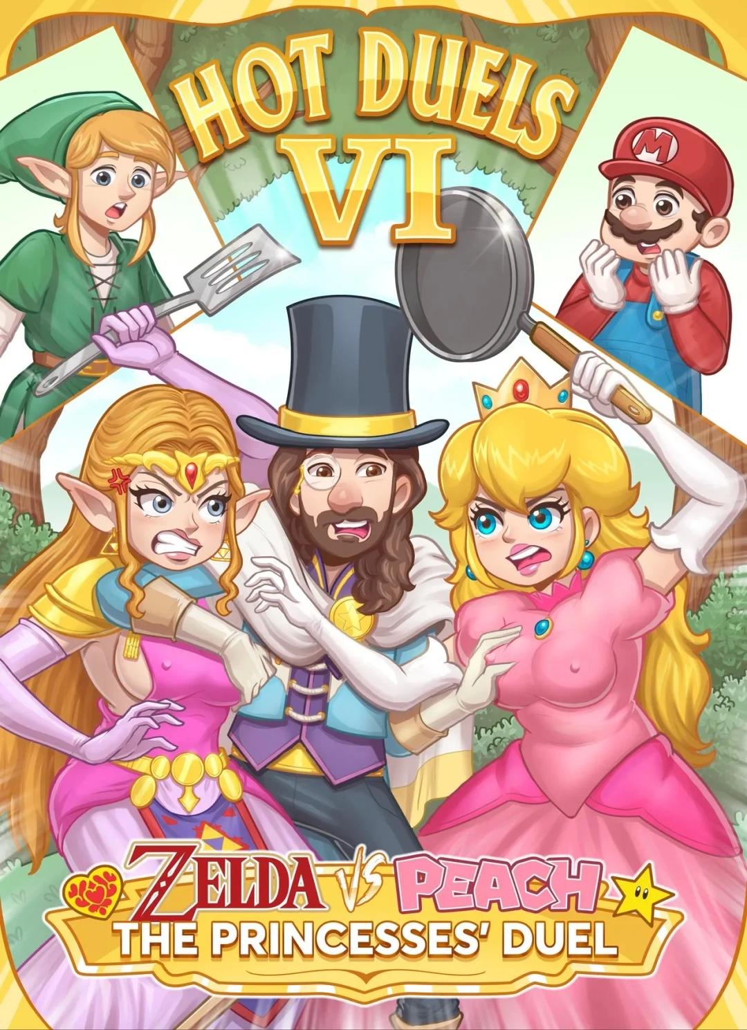 Comic Porno de Hot Duels VI Epic Showdown Of Zelda Vs Peach - JinnAcheron (#1)