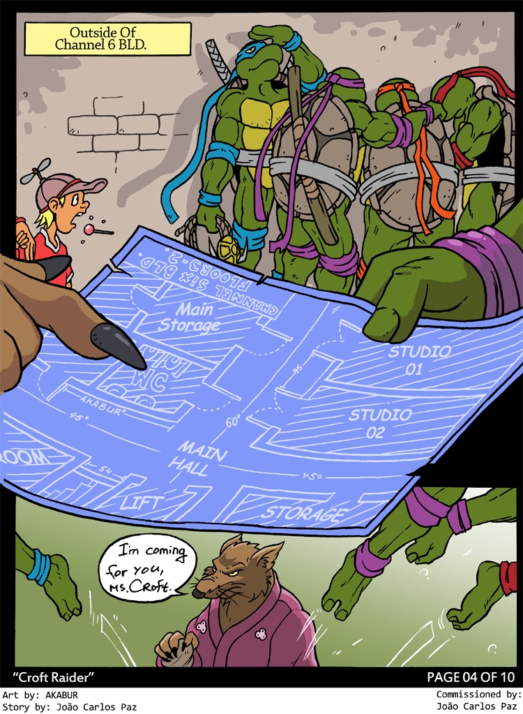Comic Porno [Akabur] Croft Raider (Teenage Mutant Ninja Turtles, Tomb Raider) (#4)