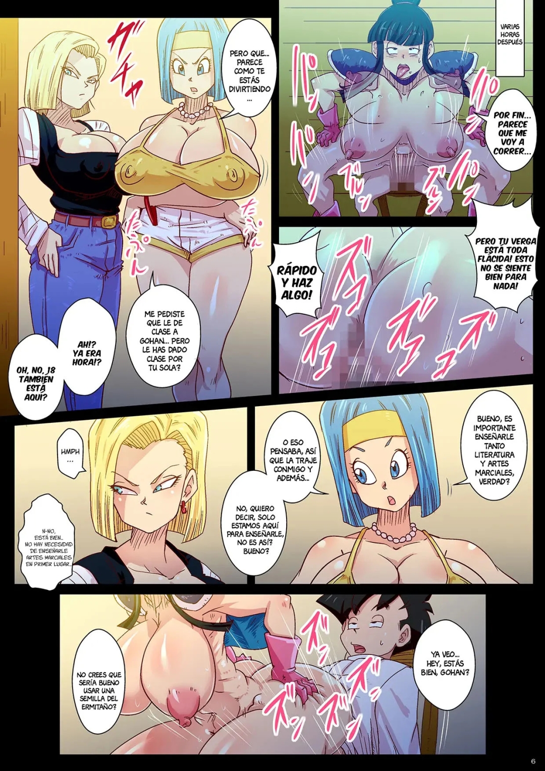 Comic Porno [Rikka Kai] GOHANS Special TRAINING To Control His SEXUAL Desire With BULMA And 18 As His TUTORS (Dragon Ball Z) (#6)