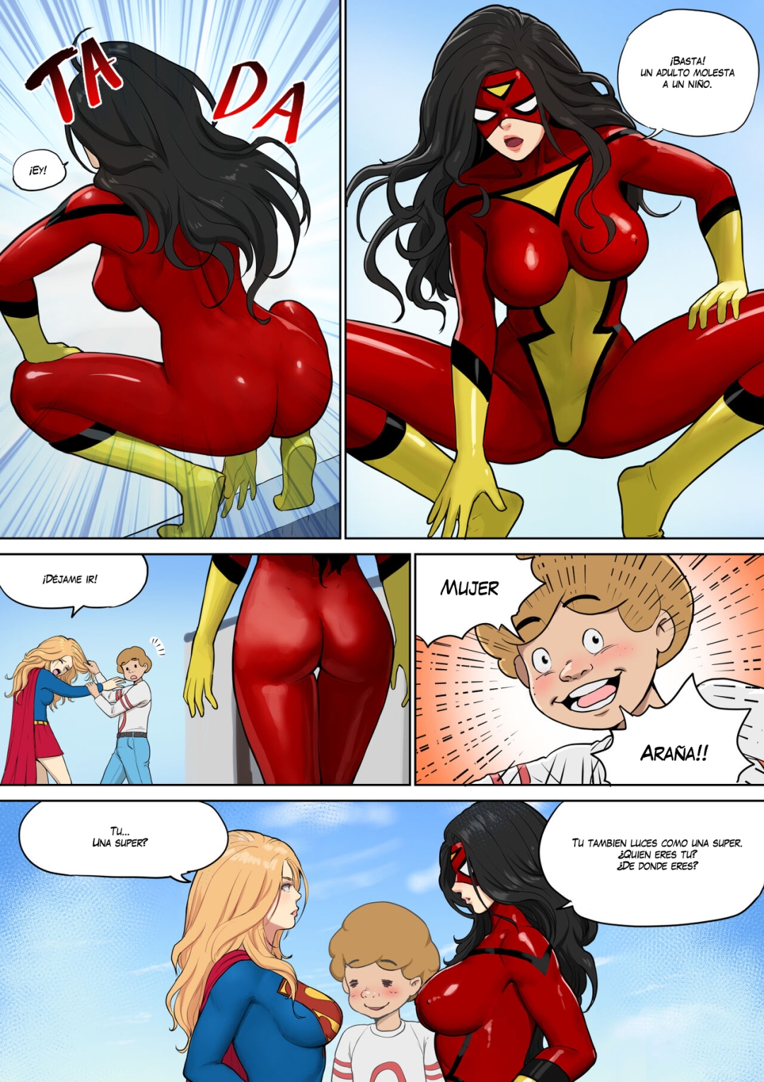 Comic Porno [Mezzo] Supergirl And Spiderwoman (Comic Porn) (#6)