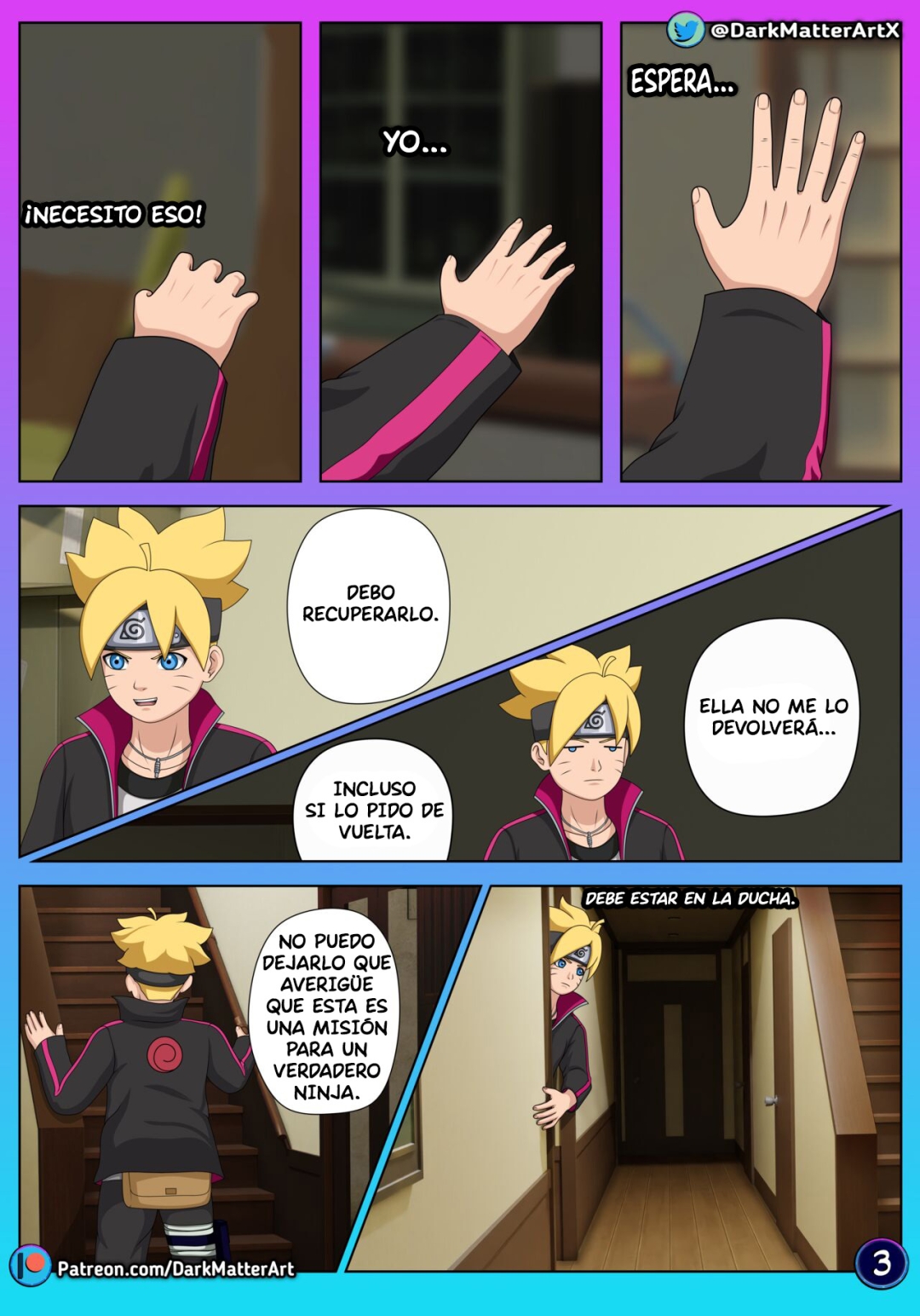 Comic Porno [DarkMatterArt] CONFUSION In BED Parte 1 (Boruto: Naruto Next Generations) (#4)